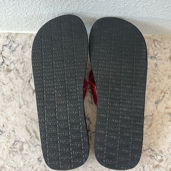 Corkys Red and Black Sandals with Wide Straps - Picture 5 of 6